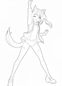 coloriage Haru Urara a imprimer