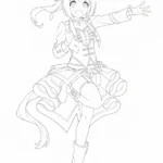 coloriage Haru Urara pour enfant de 5 ans