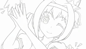 coloriage Haru Urara de pour enfants