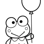 coloriage Keroppi pour enfant de 3 ans