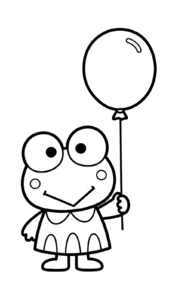 coloriage Keroppi pour enfant de 3 ans