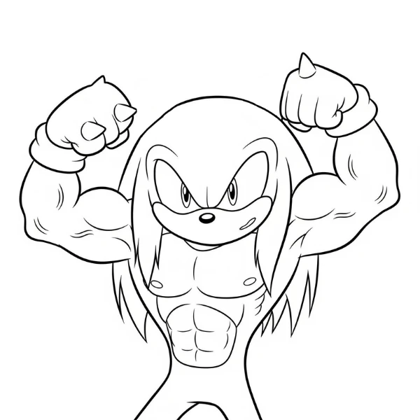 Tranh tô màu Knuckles