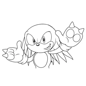 coloriage Knuckles de pour enfants