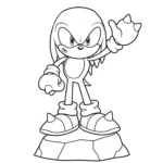 coloriage Knuckles a colorier en ligne