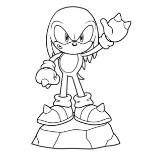 coloriage Knuckles a colorier en ligne