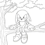 coloriage Knuckles gratuit à imprimer