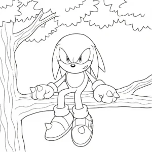 coloriage Knuckles gratuit à imprimer