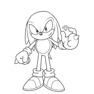 coloriage Knuckles de pour enfants