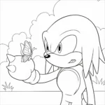 a imprimer coloriage Knuckles gratuit