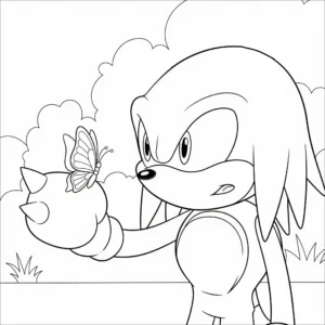 a imprimer coloriage Knuckles gratuit