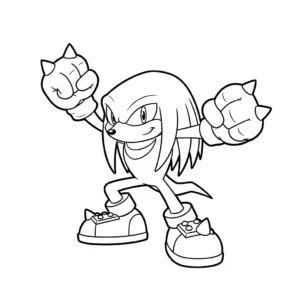 coloriage Knuckles gratuit