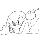 coloriage Knuckles à imprimer gratuitement