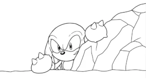 coloriage Knuckles à imprimer gratuitement