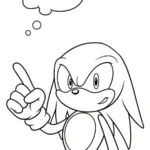 coloriage Knuckles pour enfant de 8 ans