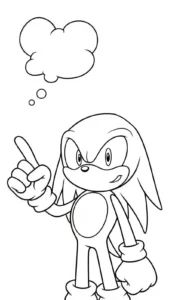 coloriage Knuckles pour enfant de 8 ans