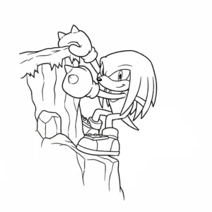 coloriage Knuckles a imprimer gratuit