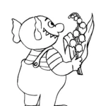 coloriage Le Petit Ogre à imprimer pour enfant de 7 ans