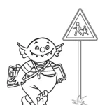 coloriage Le Petit Ogre à imprimer pour enfant de 8 ans