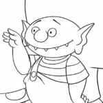 coloriage Le Petit Ogre à imprimer pour enfant de 4 ans