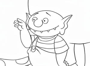 coloriage Le Petit Ogre à imprimer pour enfant de 4 ans