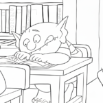 coloriage Le Petit Ogre à imprimer kawaii