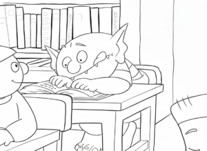 coloriage Le Petit Ogre à imprimer kawaii