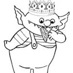 coloriage Le Petit Ogre à imprimer pour enfant de 10 ans