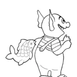 coloriage Le Petit Ogre à imprimer pdf gratuit