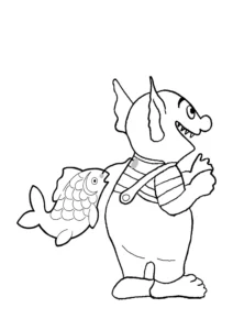 coloriage Le Petit Ogre à imprimer pdf gratuit