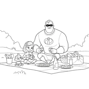 coloriage Les Indestructibles et dessins