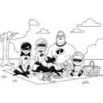 coloriage Les Indestructibles pour enfants à télécharger