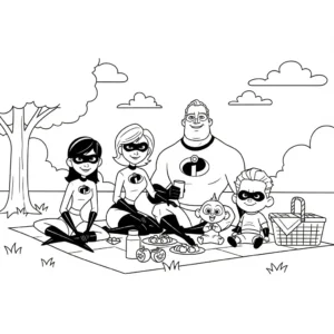 coloriage Les Indestructibles pour enfants à télécharger