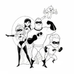 coloriage Les Indestructibles pour enfant de à imprimer