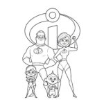 coloriage Les Indestructibles à imprimer gratuitement