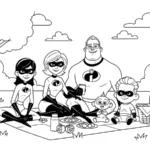 coloriage Les Indestructibles a colorier en ligne