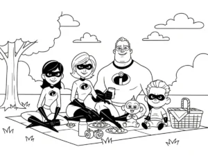 coloriage Les Indestructibles a colorier en ligne