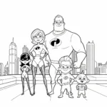 image de coloriage Les Indestructibles pour enfant