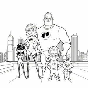 image de coloriage Les Indestructibles pour enfant
