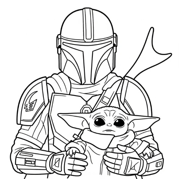 Tranh tô màu Mandalorian