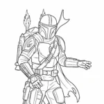 coloriage Mandalorian gratuit