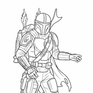 coloriage Mandalorian gratuit