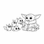 coloriage Mandalorian educatif pour enfant