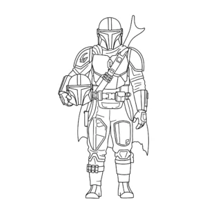imprimer coloriage Mandalorian gratuit