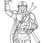 imprimer coloriage Mandalorian pour enfant