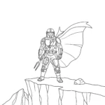 coloriage Mandalorian a telecharger