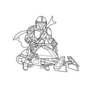 coloriage Mandalorian a colorier en ligne