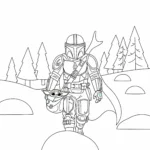coloriage Mandalorian en ligne pour enfant
