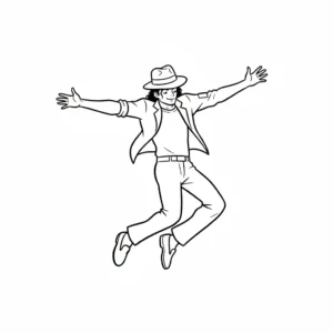 coloriage Michael Jackson a dessiner en ligne