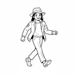 coloriage Michael Jackson pour enfant