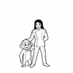 coloriage Michael Jackson et découpage à imprimer